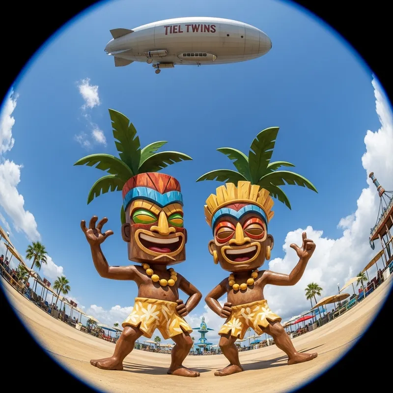 Tiki Twins: Joyful Vintage Travel Artwork
