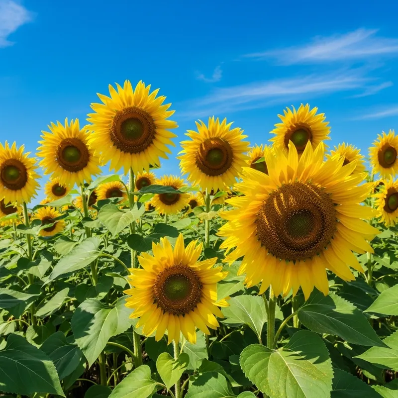 Abstract Sunflowers: A Vibrant Field of Color