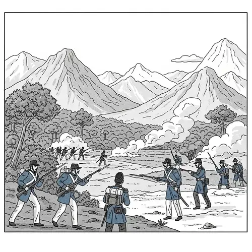 Thousand Days' War Illustration: Colombian Conflict Scene