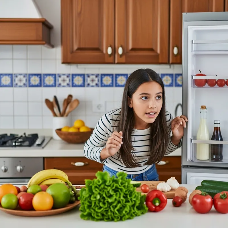 Desperate Hispanic Girl in Kitchen Searching for Food | Urgent Cooking
