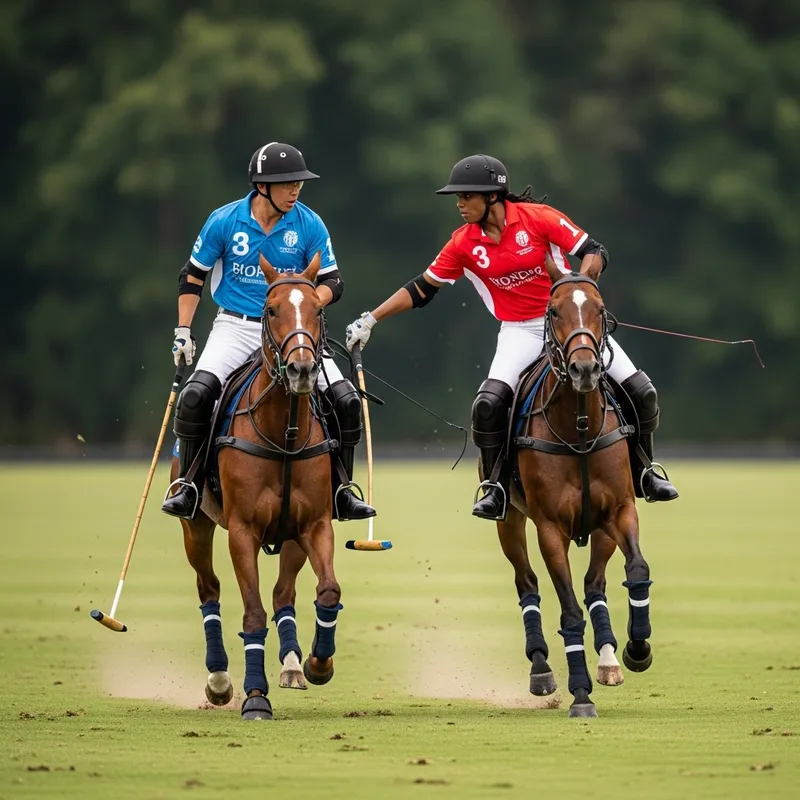 Polo Player Showdown: Intense Match Moment Polo Player Showdown: Intense Match Moment