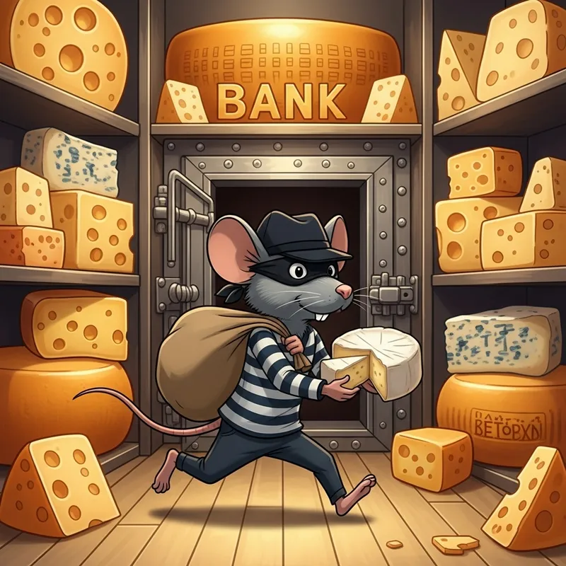 Cheese Heist | Anthropomorphic Mouse Robbing Cheese Bank Cheese Heist | Anthropomorphic Mouse Robbing Cheese Bank