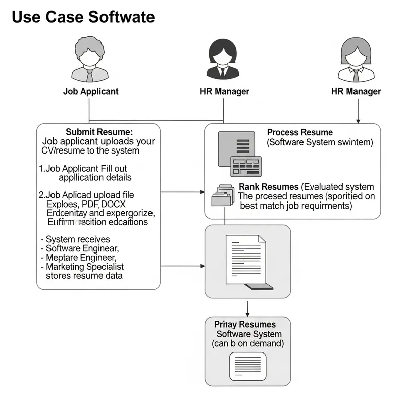 CV Sorting Software: Use Case Diagram for Efficient Resume Management