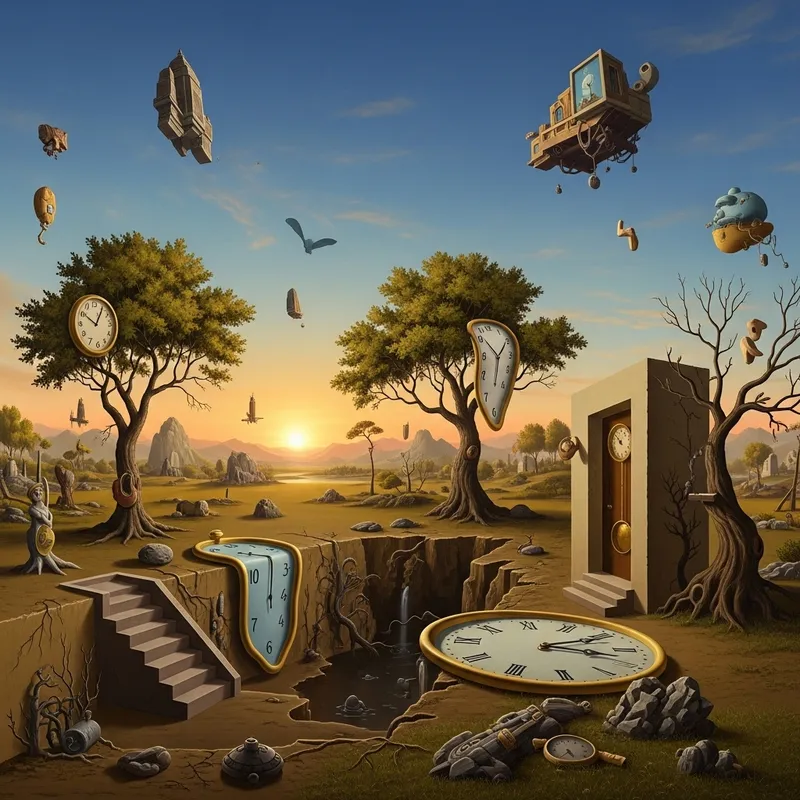 Surrealistic Sunset Art: Enigmatic Beauty