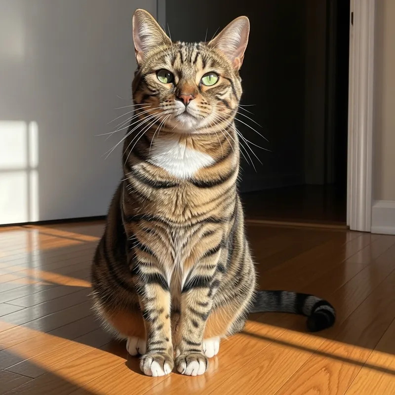 Realistic Marbled Domestic Short-Haired Cat Art