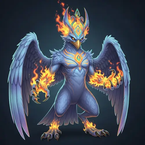 Psychic Flame Bird: Elegant, Wise, and Intuitive Creature