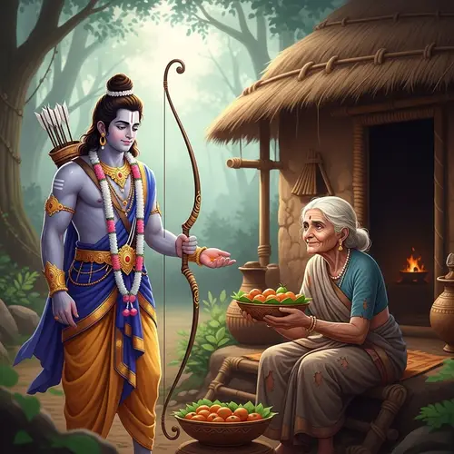 Shri Ram Visits Shabari's Calm Forest Hut
