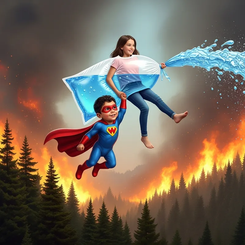 Hispanic Toddler Superhero Saves Teen Girl in Unique Diaper Firefight