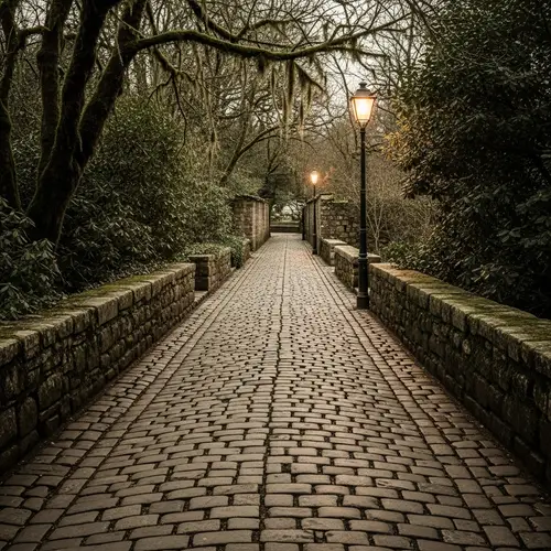 Vintage Cobblestone Pathway: A Timeless Walk
