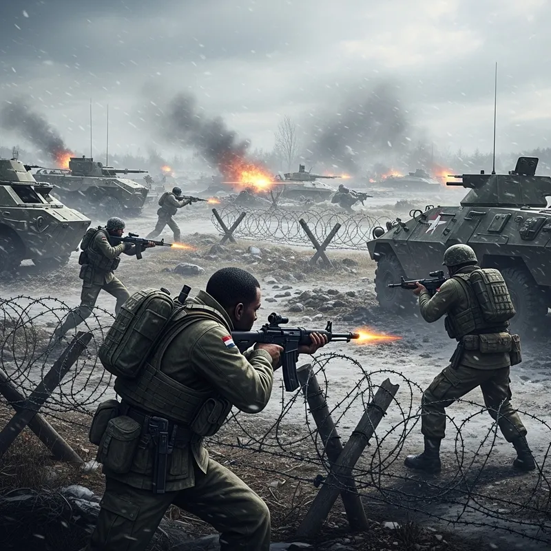 Frozen Battlefield of Chaotic Warfare: Call of Duty 3 Intensity