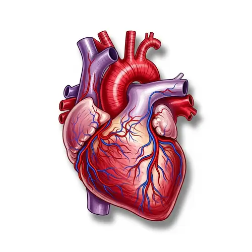 Vibrant Human Heart Illustration | Anatomically Accurate