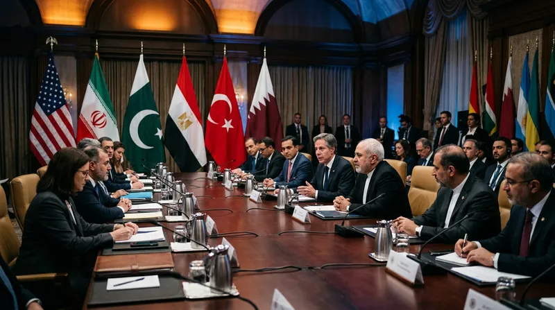 Global Diplomacy: A Grand Negotiation Scene Global Diplomacy: A Grand Negotiation Scene