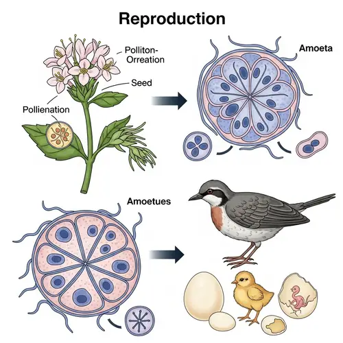 Reproduction in Living Organisms: Processes and Growth Stages