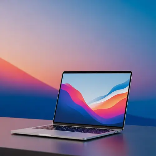 Hit Res Laptop with Gradient Background - Ultra Modern