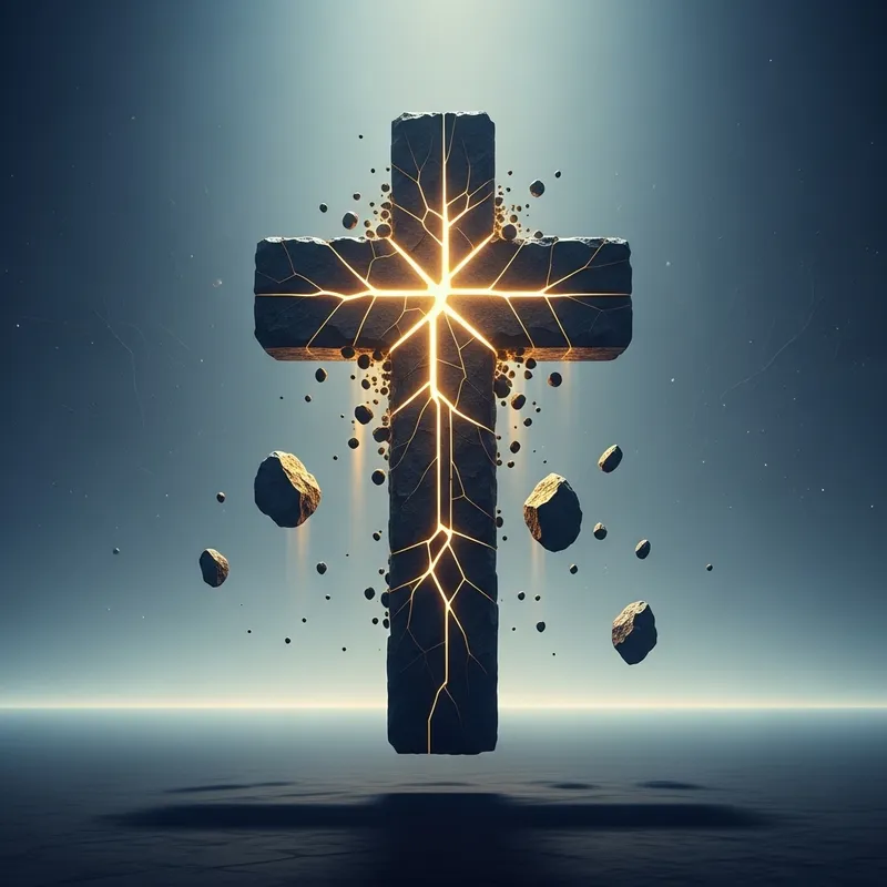 Broken Cross: Symbol of Resurrection and Renewal Broken Cross: Symbol of Resurrection and Renewal