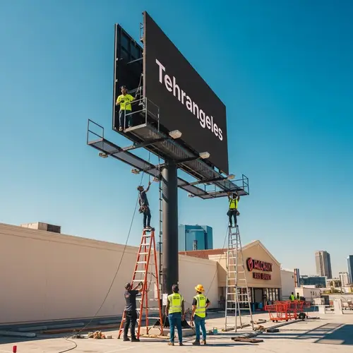 Tehrangeles Digital Billboard Assembly | Urban Progress & Teamwork