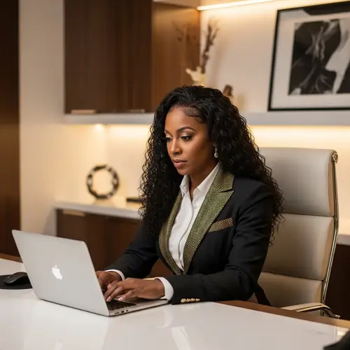 Powerful African American Female CEO | Modern Office Portrait