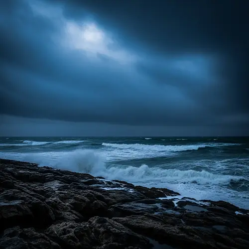 Dramatic Stormy Night Sky | Ocean Fury | Nature Power