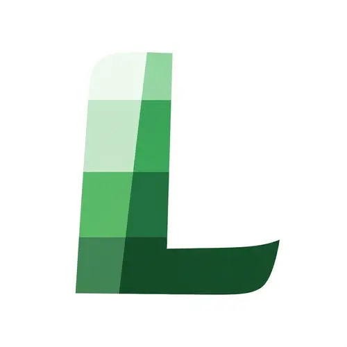 Professional 'L' logo for Excel software