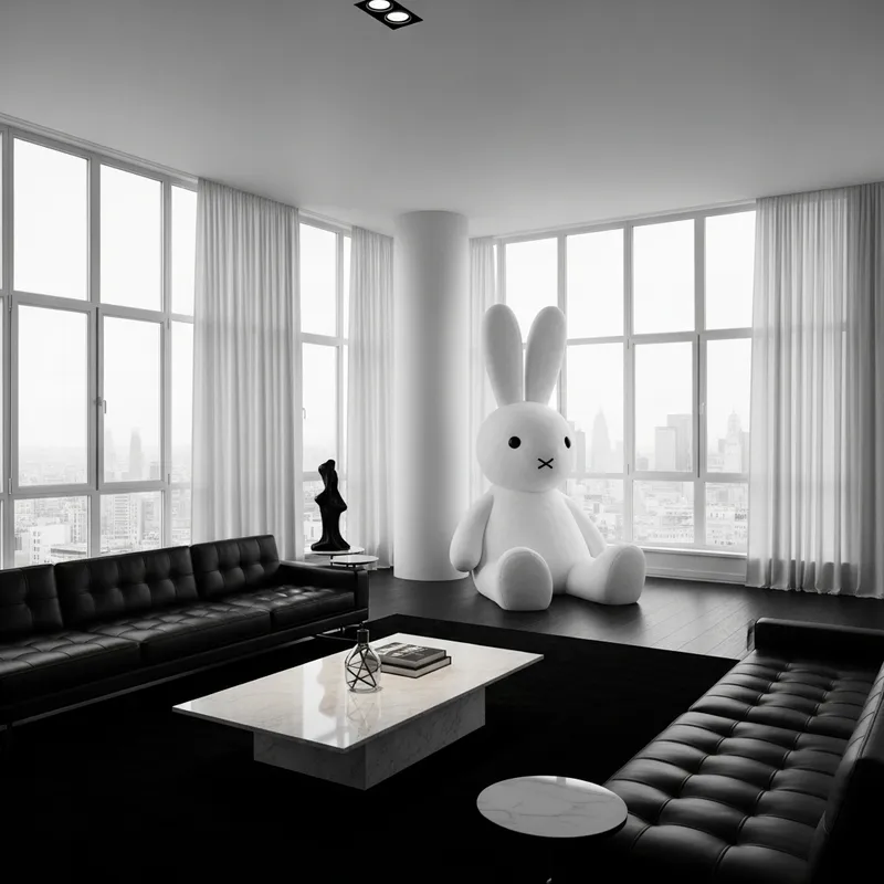 Stylish Minimalist Black & White Interior Design