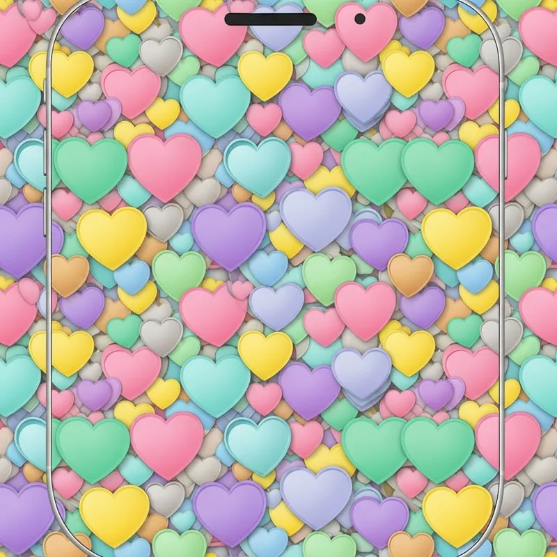Heart Background for Phone - Vibrant Hearts Wallpaper