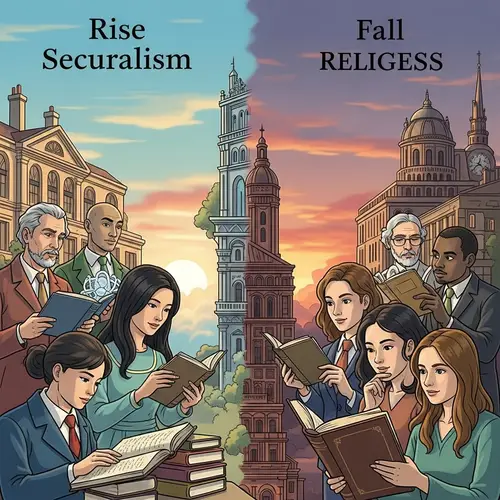 Rise and Fall of Secularism: An Introspective Visual Narrative