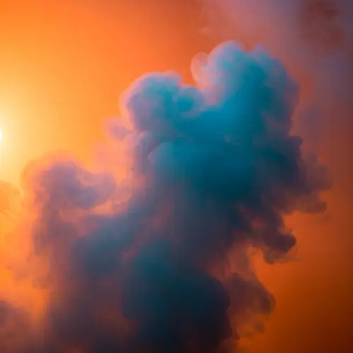 Vibrant Orange Smoke Clouds | 8K Photorealistic Image
