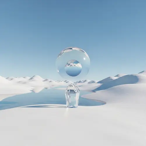 Crystal Clear Minimalistic Art | Abstract Landscape