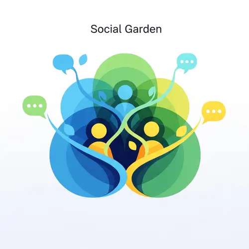 Simple Icon Design for Social Garden App