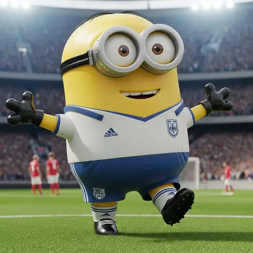 Huge Pumped Up Minion with Football Crests
