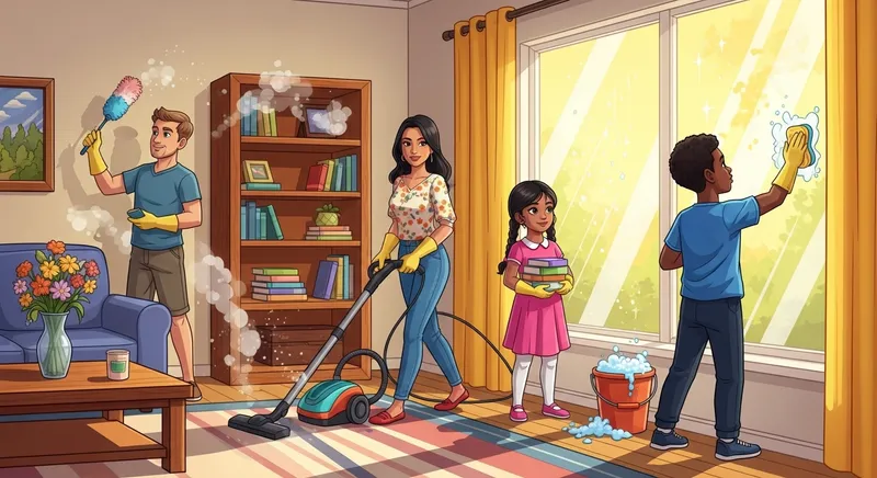 Family Spring Cleaning: Spacious Living Room Makeover Family Spring Cleaning: Spacious Living Room Makeover