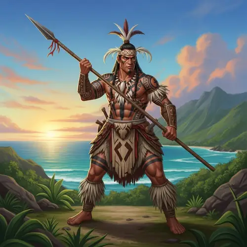 Masculine Pacifica Warrior: Strength & Honor
