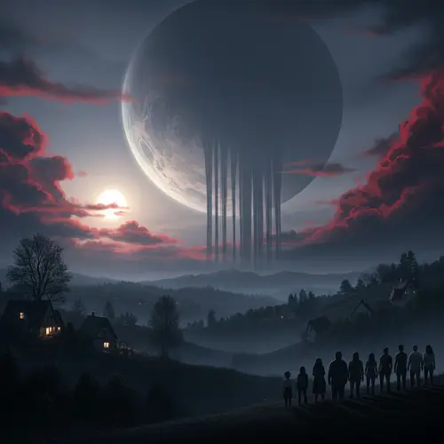 Ominous Planet Casts Shadows: Symbol of Fear