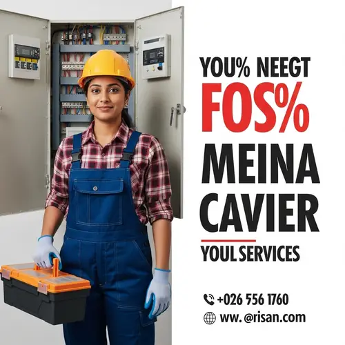 Confident Female Electrician with Toolbox | Professional Genre