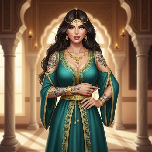 Middle Eastern Princess Tattooed Beauty | Stunning Jasmine Art