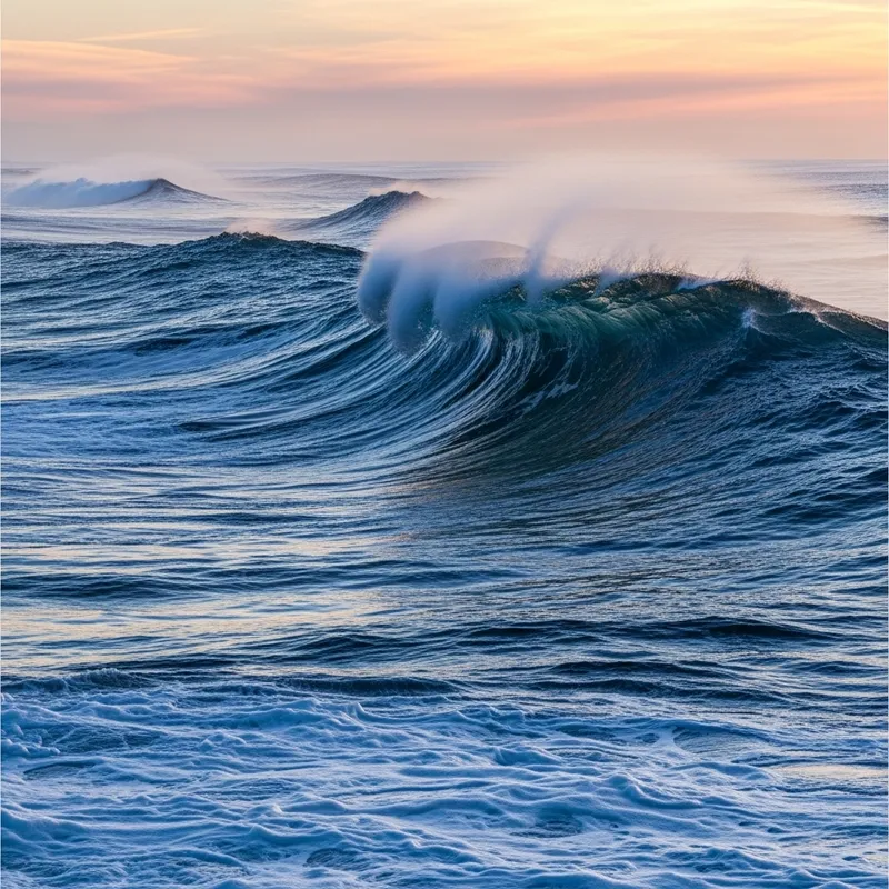 Abstract Ocean Waves: Patterns in the Deep Blue
