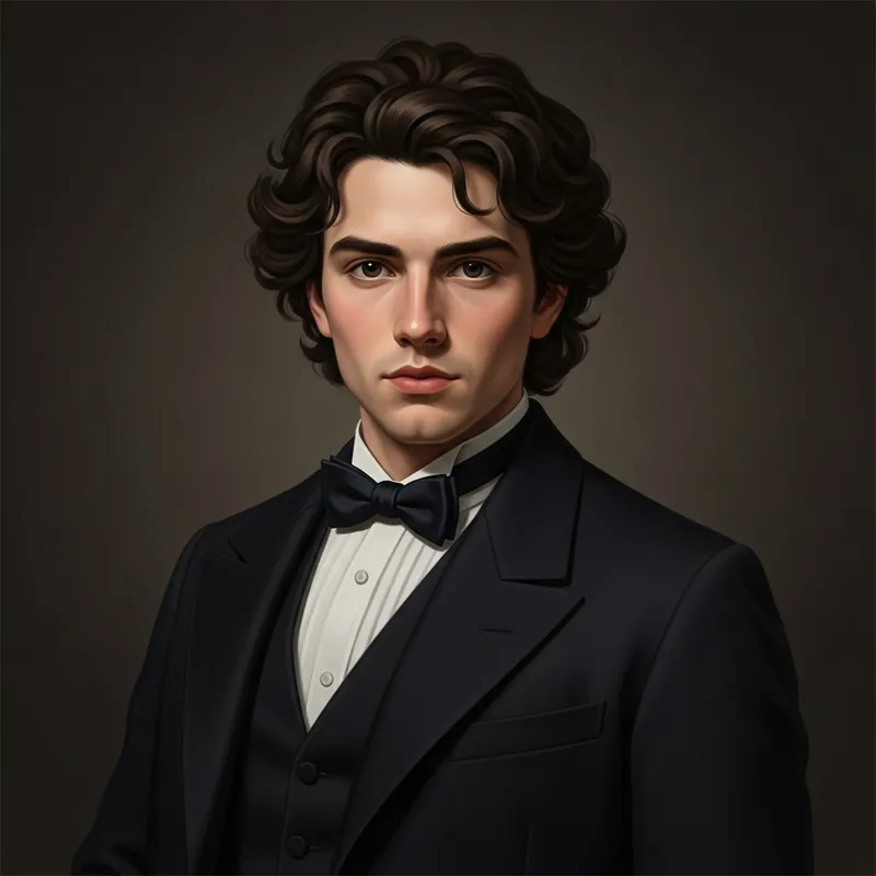 Formal Classical Portrait with Soft Lighting & Realistic Detail