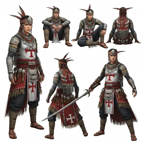 Young Warrior Character Inspired by Templar Knights and Filipino Aesthetic