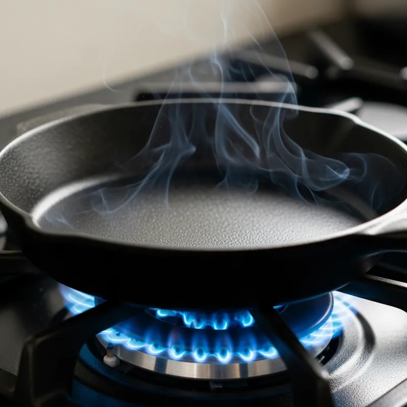 Smoke Rising from Frying Pan on Stovetop | Cooking Scene Smoke Rising from Frying Pan on Stovetop | Cooking Scene