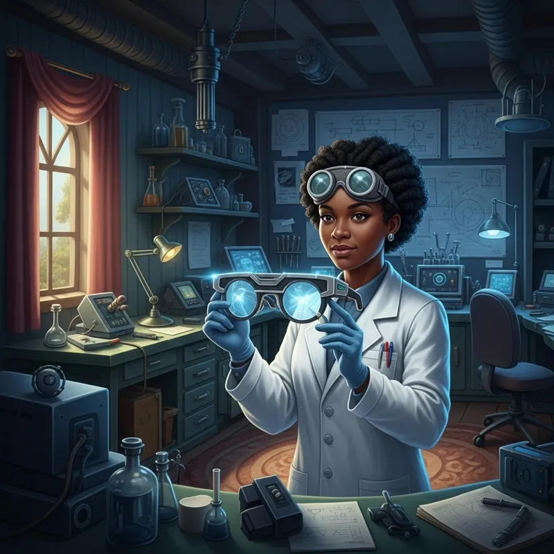 Futuristic X-Ray Vision Eyeglass: Inventor's Creation Futuristic X-Ray Vision Eyeglass: Inventor's Creation