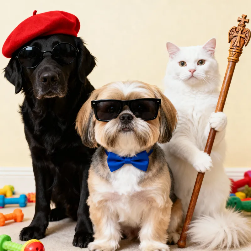 Chic Pets in Sunglasses: Playful Portraits