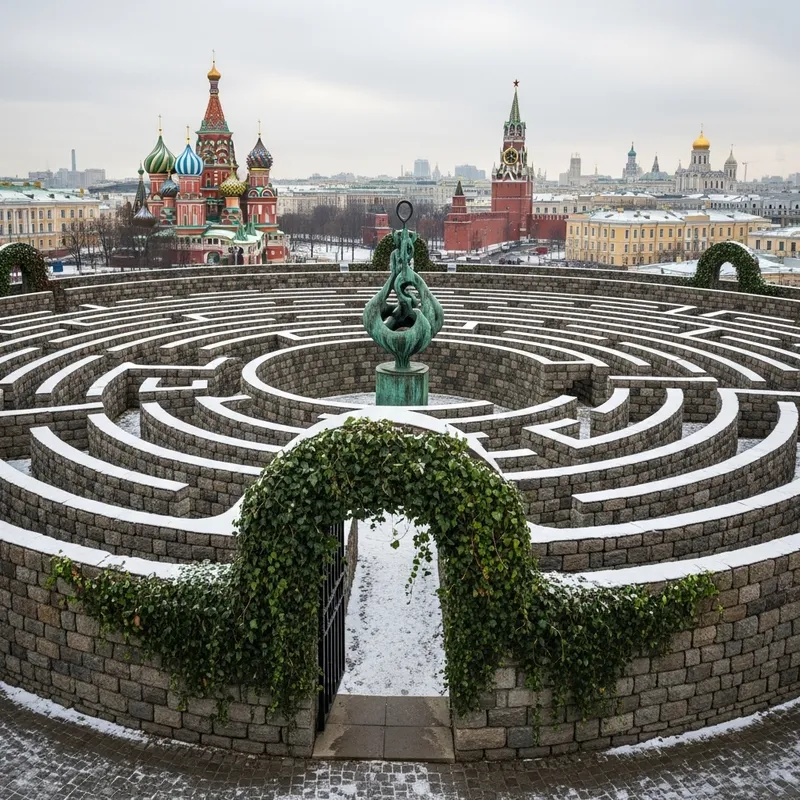 Labyrinth Installation in Moscow - A Maze of Intricacy