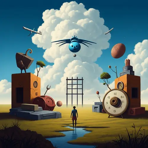 Timeless Representation of Freedom with Surrealistic Elements