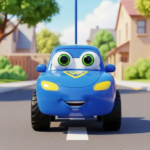 Adventurous RC Car with Googly Eyes for Kids