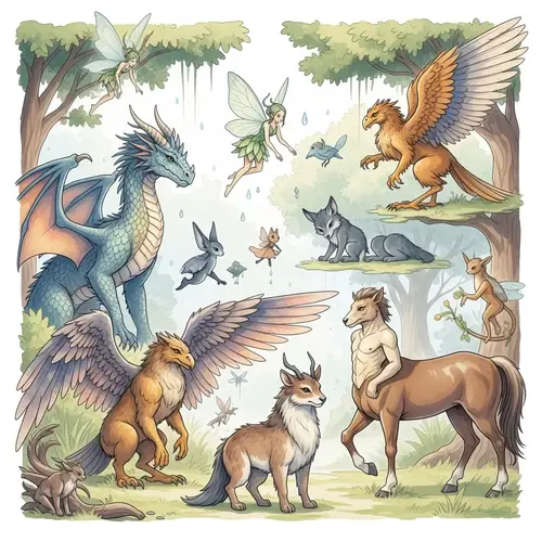 Captivating Fantasy Creatures in Watercolor Art