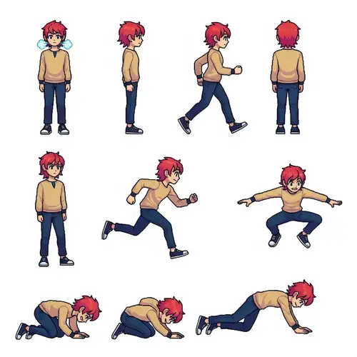2D Character Sprite Sheet Pixel Art for Stunning Visuals