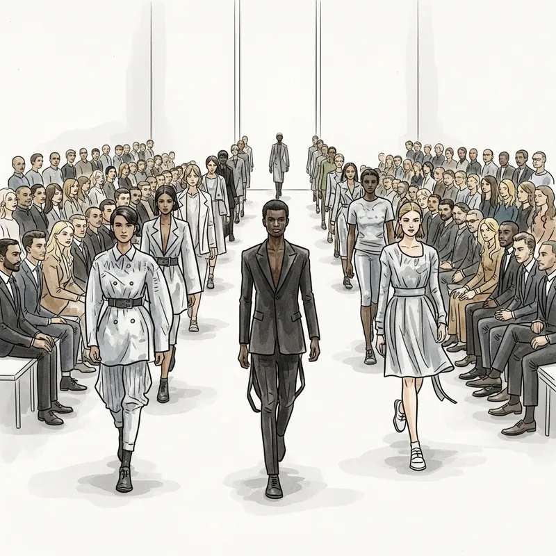 Elegant Fashion Runway Watercolor Art