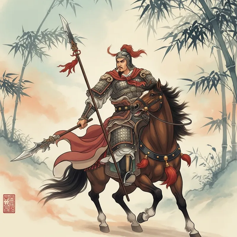 Chinese Warrior Traditional Painting