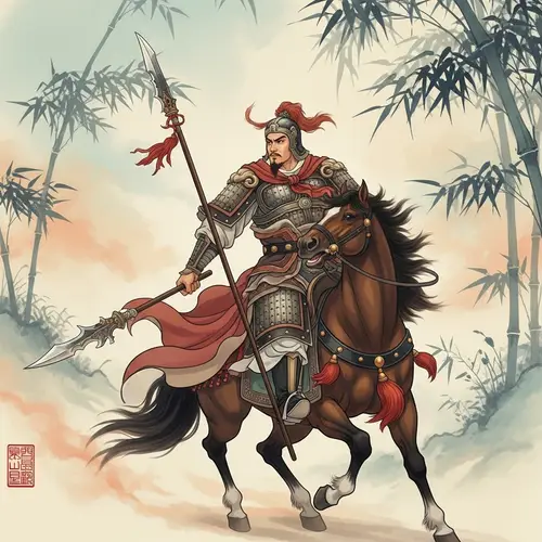 Ancient Chinese Warrior Traditional Painting