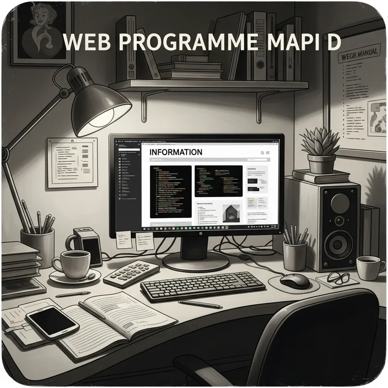 Vintage Web Programmer's Room | Information Site Poster